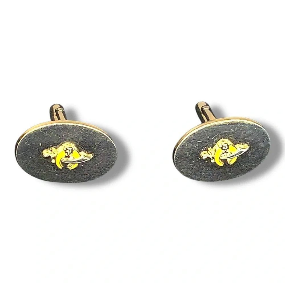 Vintage Anson Shriners Gold Tone Cufflinks Gift Collectible Masonic